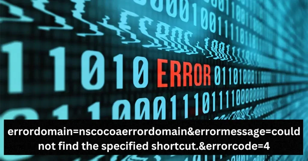 errordomain=nscocoaerrordomain&errormessage=could not find the specified shortcut.&errorcode=4