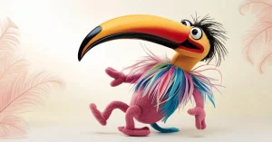 muppet with long hooked beak