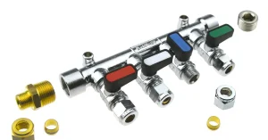 Gas Manifold 1 Intake 4 Outlet