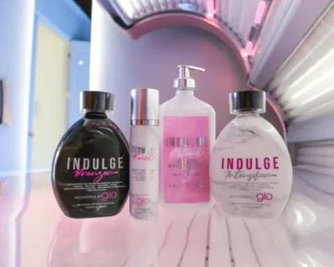 Cooling indoor tanning lotion